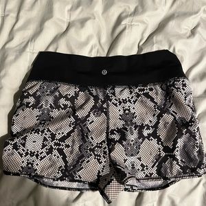 Grey and black Lululemon shorts